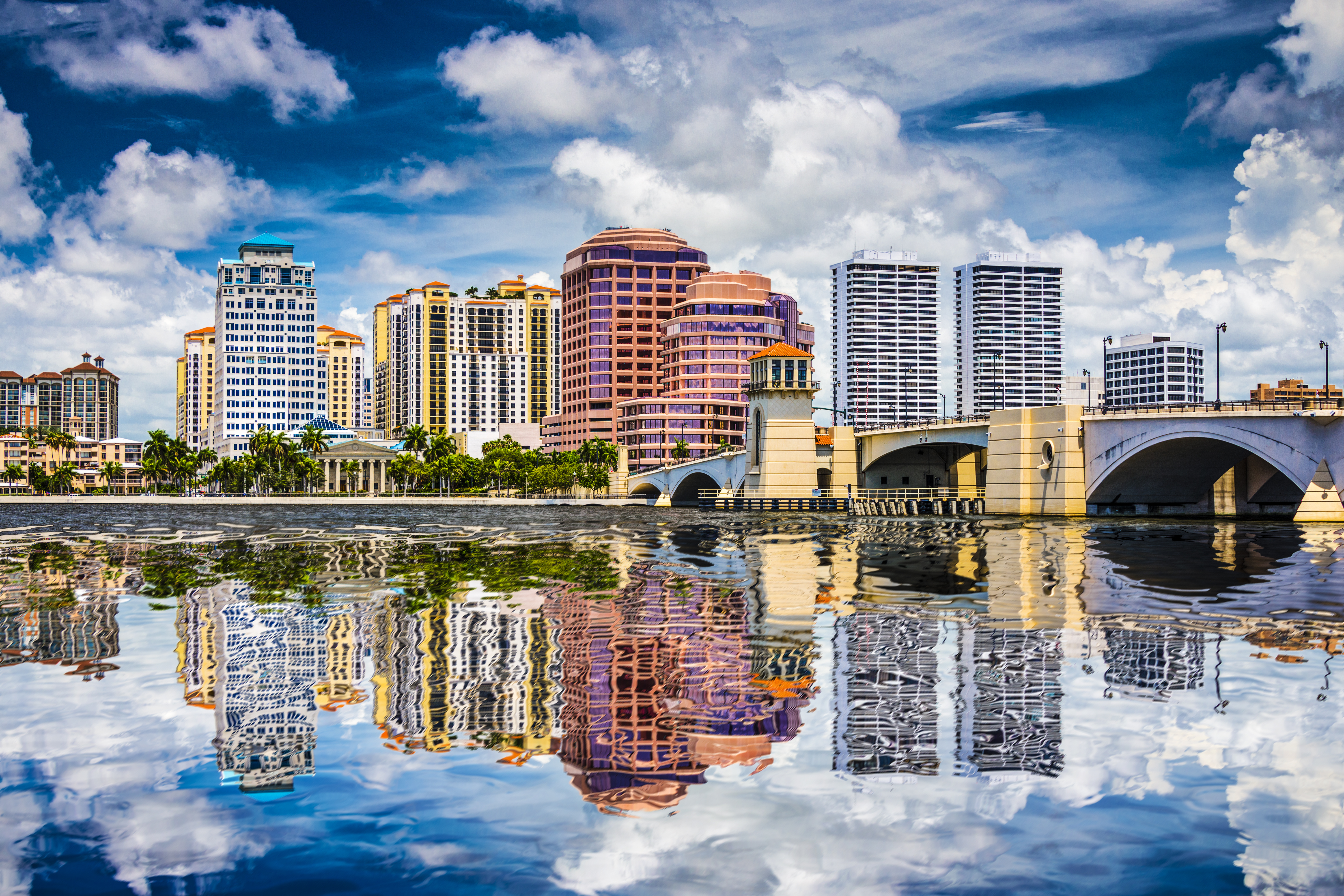 Downtown WPB-reflection image